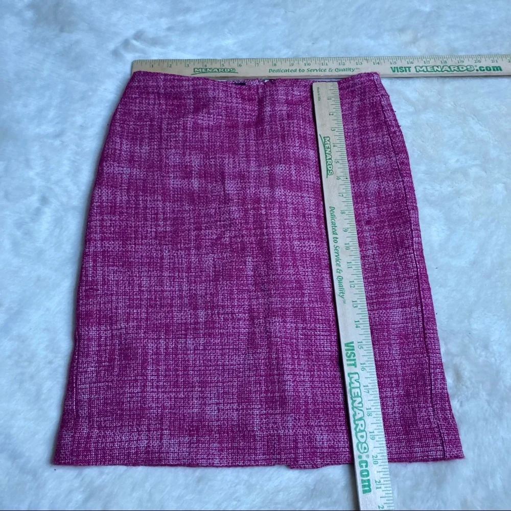 talbots Pink Tweed Pencil Skirt Career 2P - Picture 2 of 5